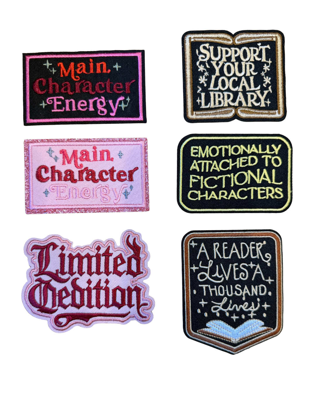 Custom Book Lover Patch Tote Bag