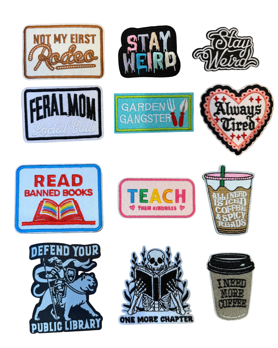 Custom Book Lover Patch Tote Bag