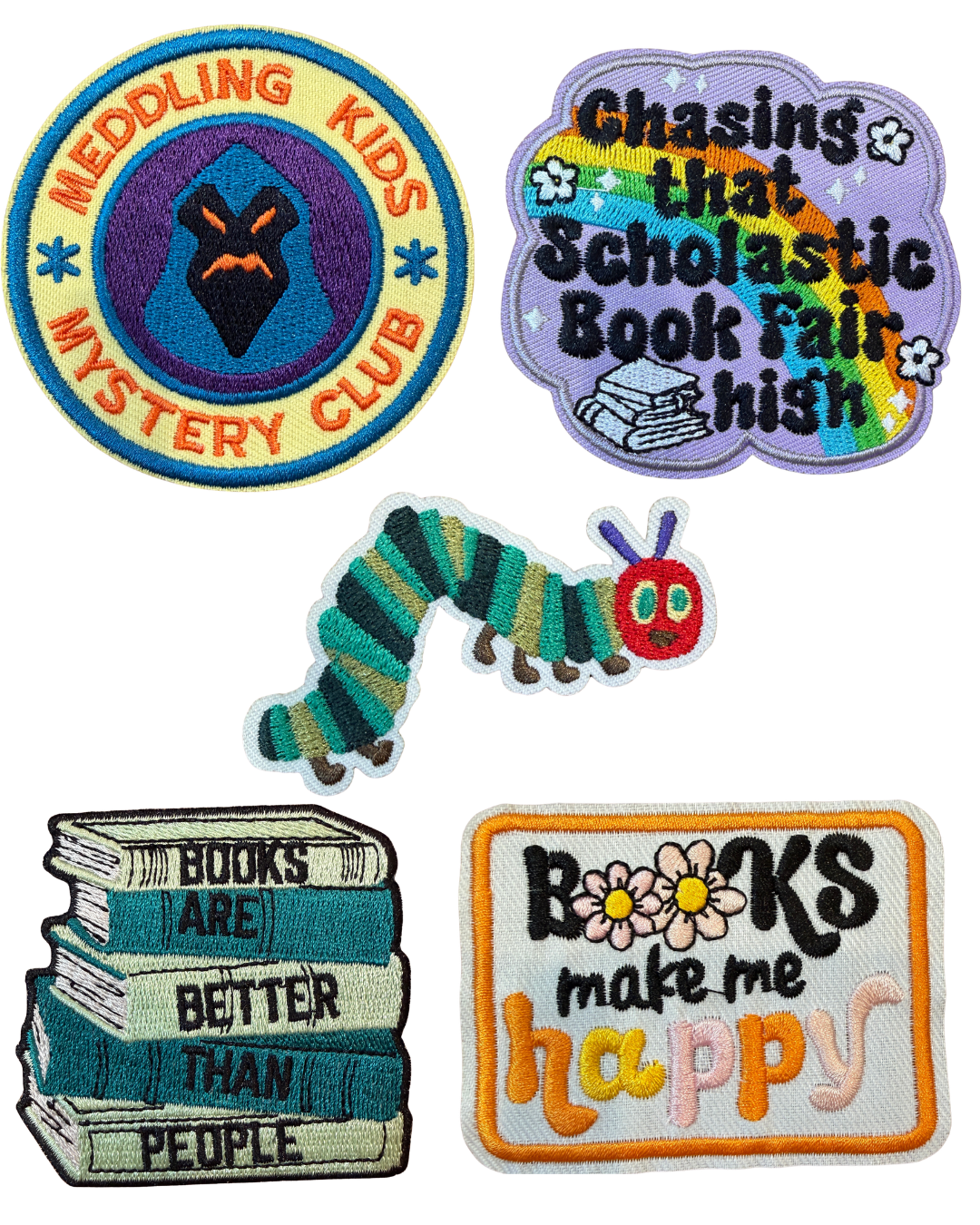 Custom Book Lover Patch Tote Bag