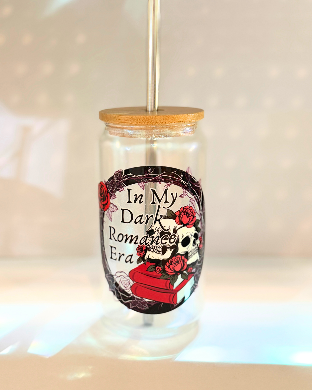 Bookish drink tumbler with lid and straw