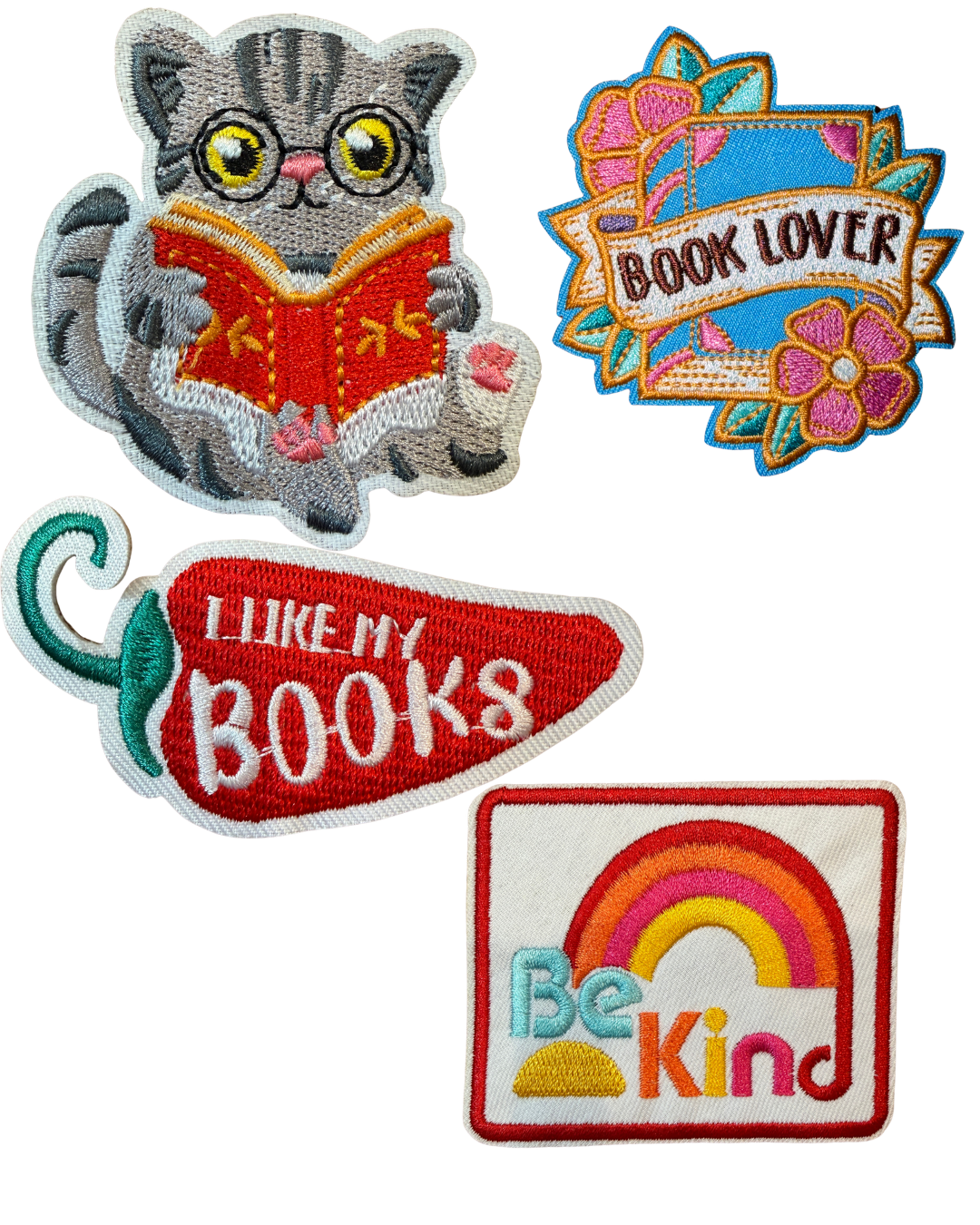 Custom Book Lover Patch Tote Bag