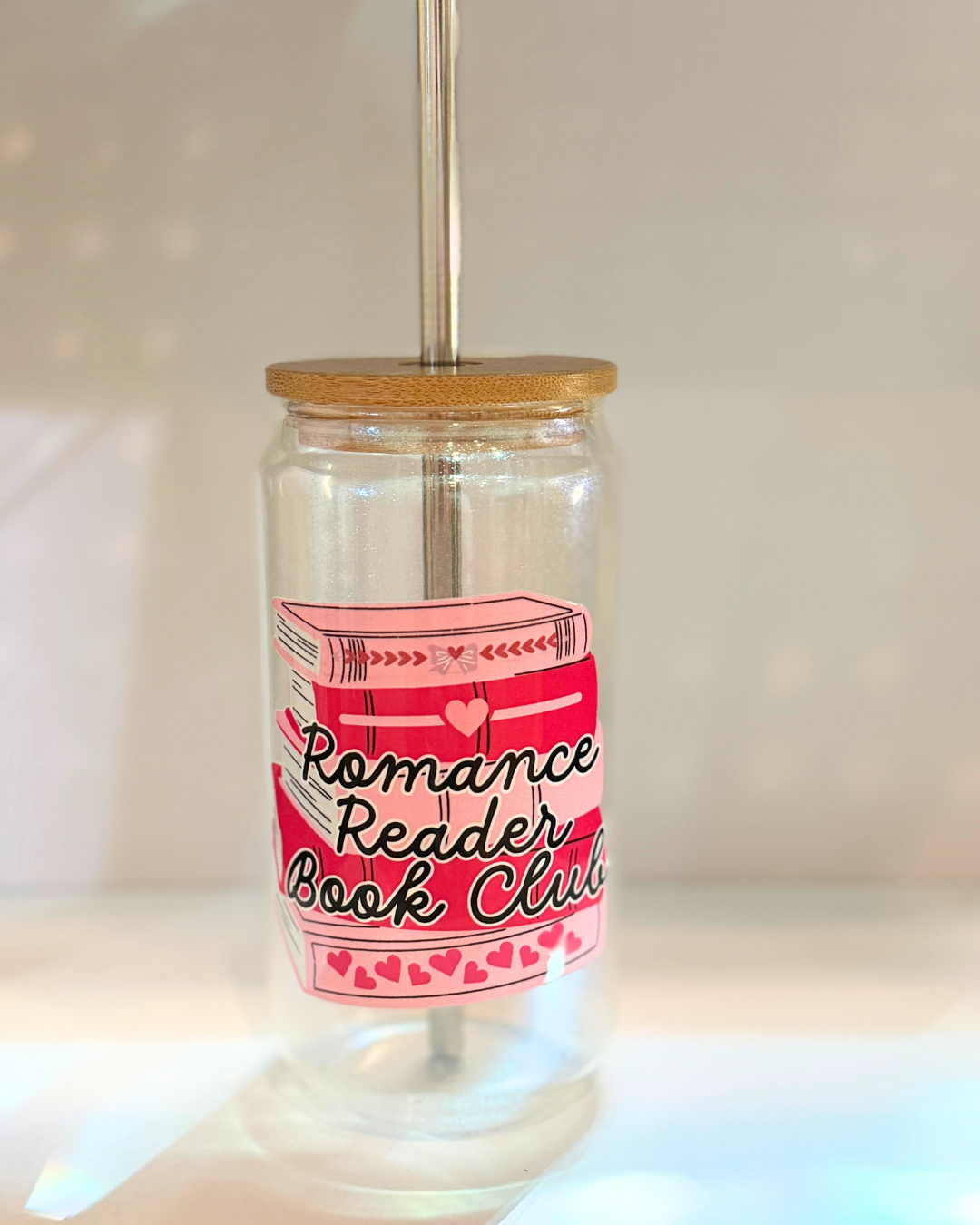 Bookish drink tumbler with lid and straw