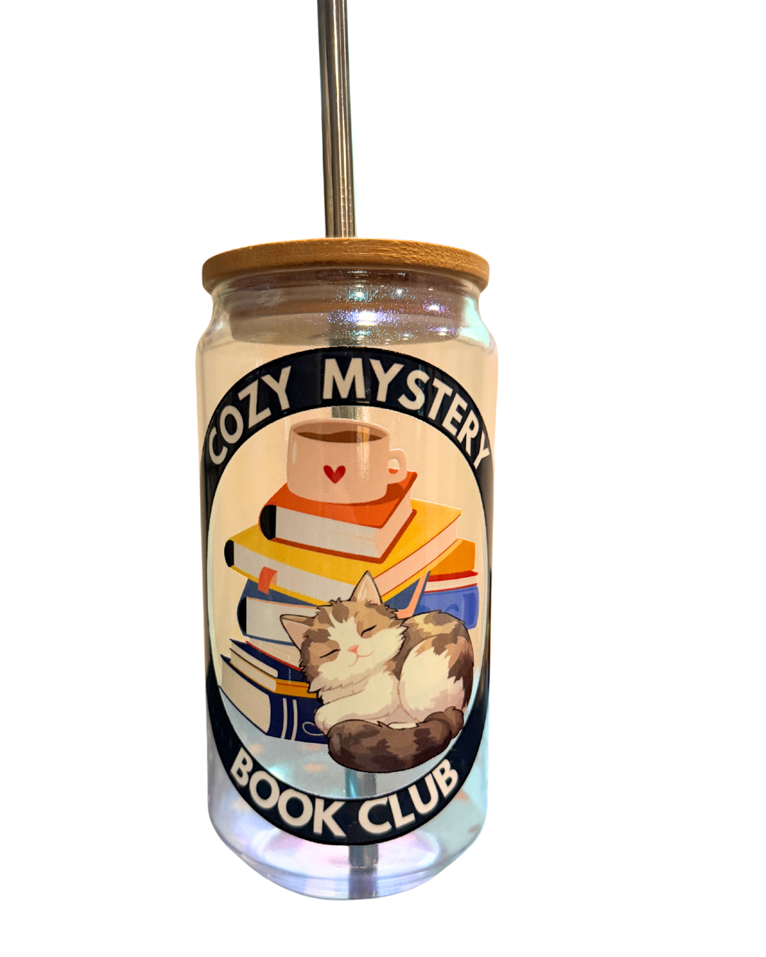 Bookish drink tumbler with lid and straw
