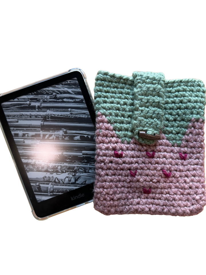 Crochet Strawberry Kindle Sleeves