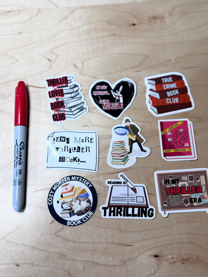 Mystery / Thriller Book Lover Sticker pack