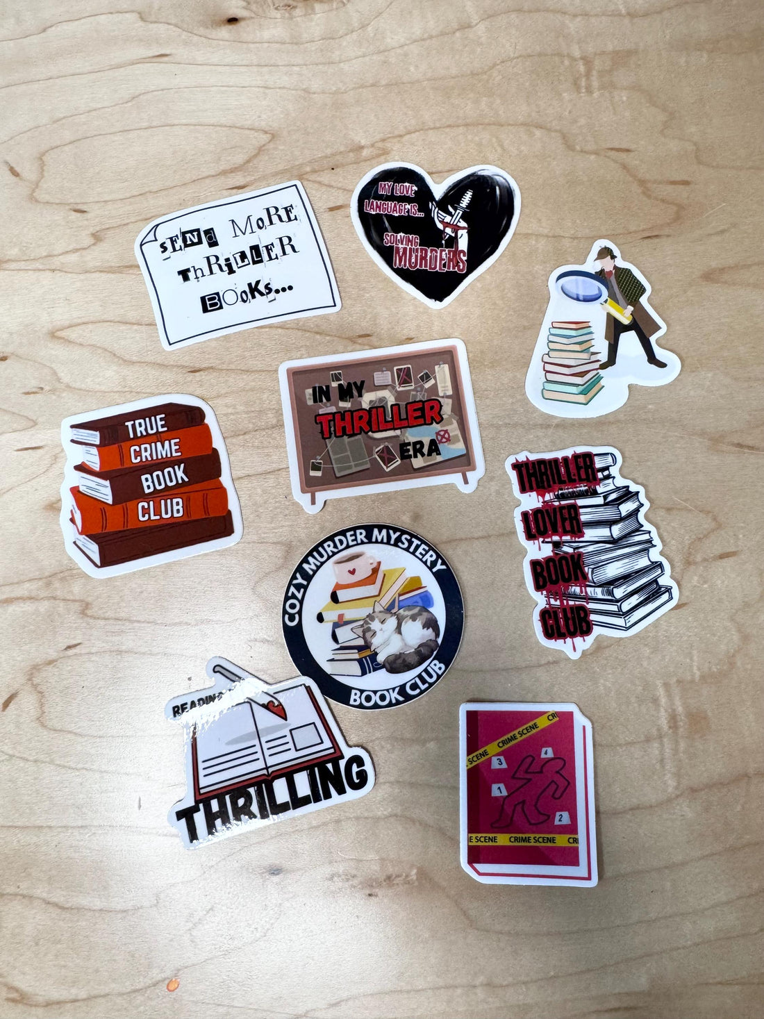 Mystery / Thriller Book Lover Sticker pack